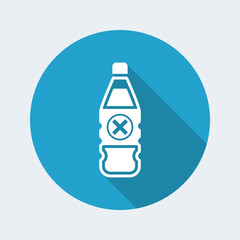 Vector illustration of single isolated dangerous bottle icon