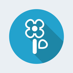 Vector illustration of single isolated flower icon