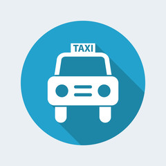 Vector illustration of single isolated taxi icon