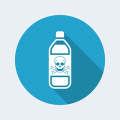 Vector illustration of single isolated dangerous bottle icon