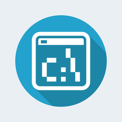 Vector illustration of single isolated pixel icon