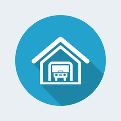 Vector illustration of single isolated garage icon