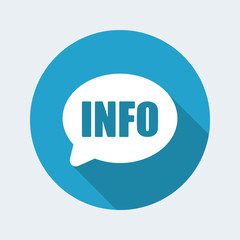 Vector illustration of single isolated info icon