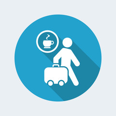 Vector illustration of single isolated bar travel icon