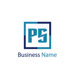Initial Letter PS Logo Template Design
