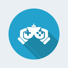 Vector illustration of single isolated videogame icon