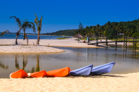 Bilene Beach Lagoon in Paraia Do Bilene , Mozambique