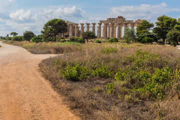 Fototapeta na wymiar Selinunte, Sicily was an ancient Greek city on the south-western coast of Italy.