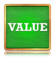 Value green chalkboard square button