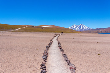 En algún lugar del desierto de Atacama y San Pedro de Atacama en el norte de Chile