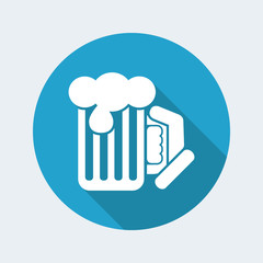 Beer mug - Vector flat icon