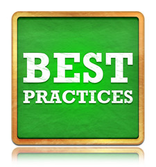 Best Practices green chalkboard square button