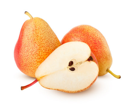 pear, isolated on white background, clipping path, full depth of field