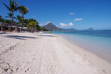 plage de flic en flac à l'île Maurice