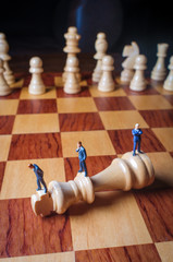 Chess Pieces Businessmen Metaphor