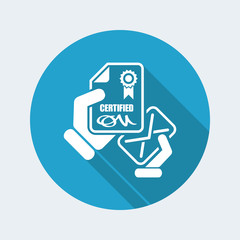 Certified document icon
