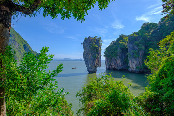 Obraz premium Beautiful landscape of James Bond Island-Koh Tapu, Phang Nga Bay,Thailand.