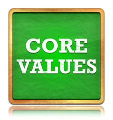 Core Values green chalkboard square button