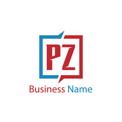 Initial Letter PZ Logo Template Design