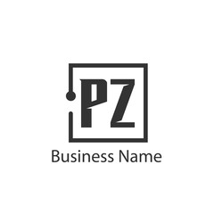 Initial Letter PZ Logo Template Design