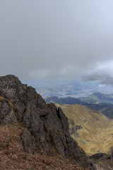 View from ruca pichincha over quito, ecuador