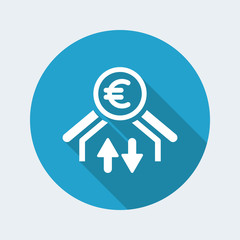 Money transfer icon - Euro