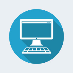Computer desktop flat icon