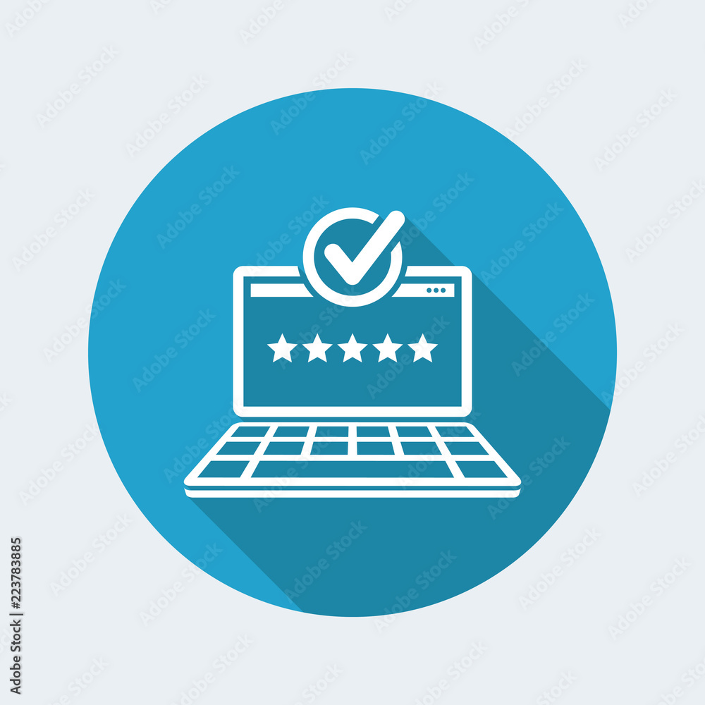 Poster top rating web - flat minimal icon
