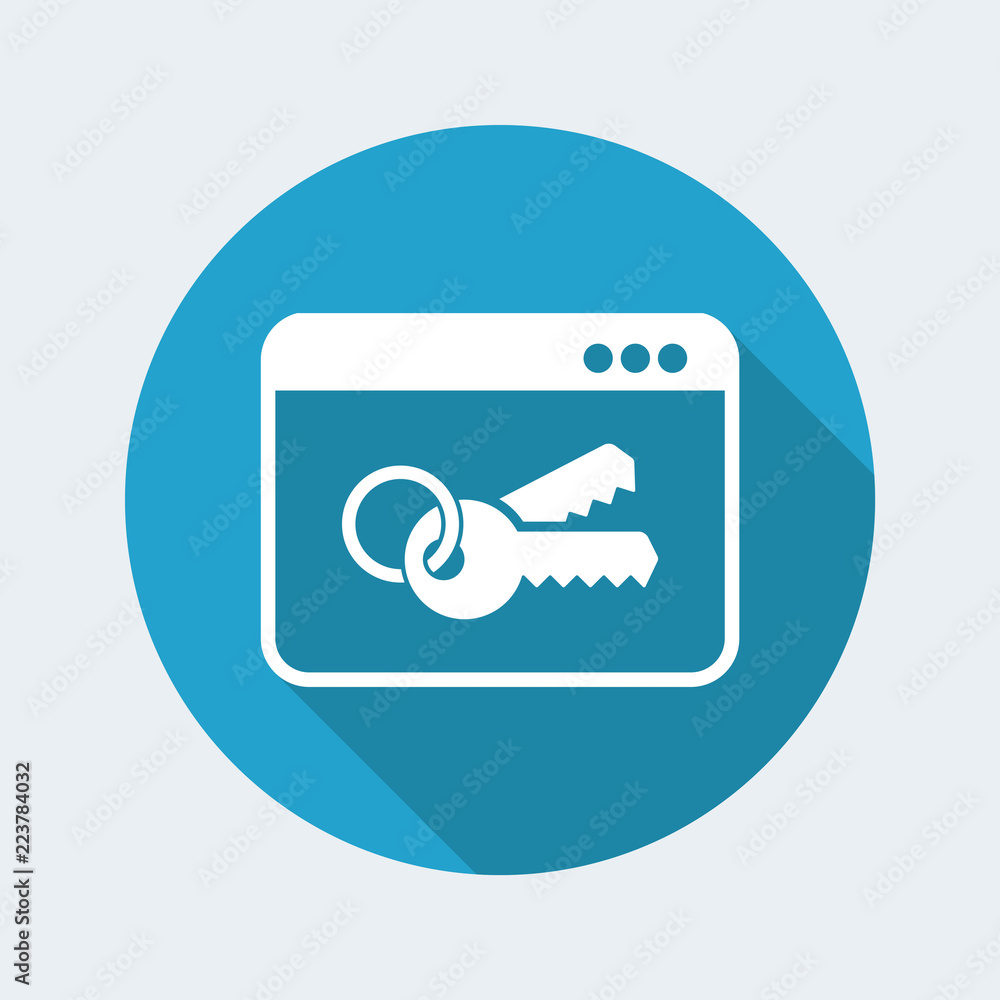 Poster security application - vector flat minimal icon