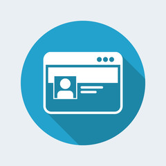 Private account window - Flat minimal icon