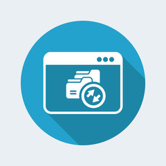 Data transfer window - Vector flat minimal icon