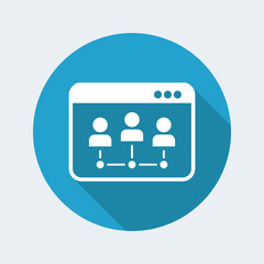 Network box - Vector flat minimal icon