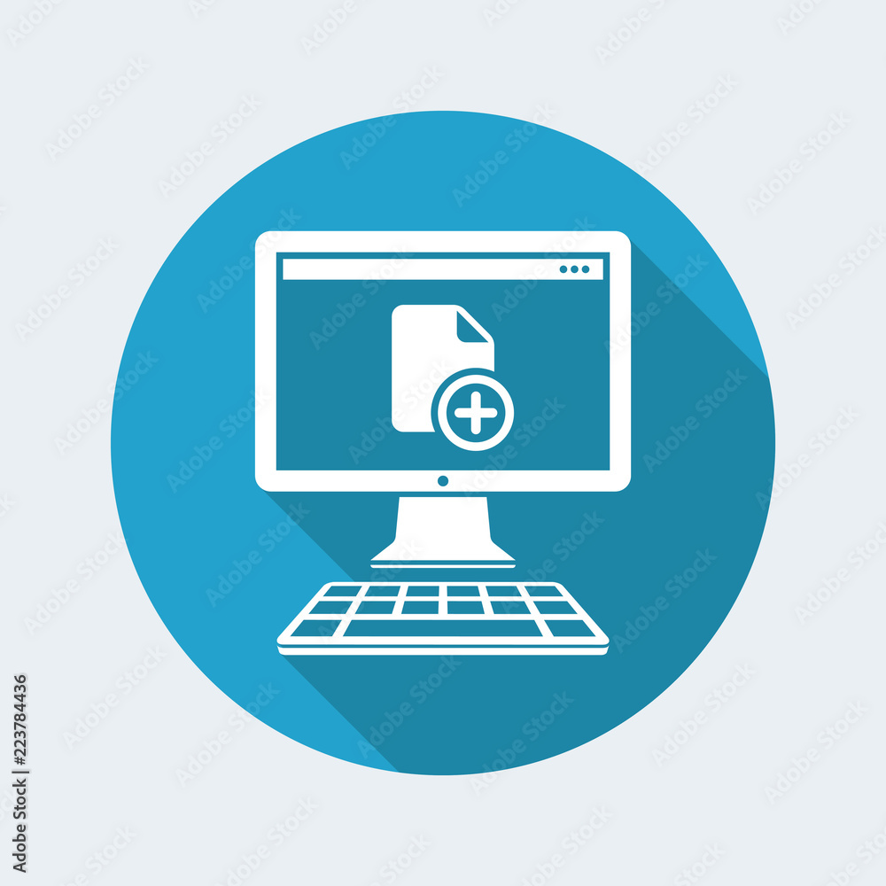 Poster New file - Vector flat minimal icon