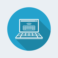 Wireless keyboard - Vector flat minimal icon