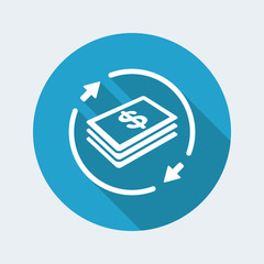 Money transfer icon - Dollars