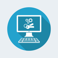 Locked settings flat icon