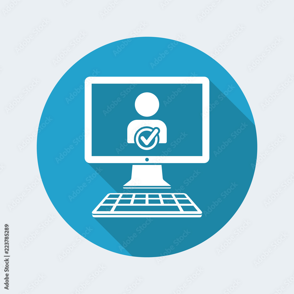 Poster check web contact - vector icon