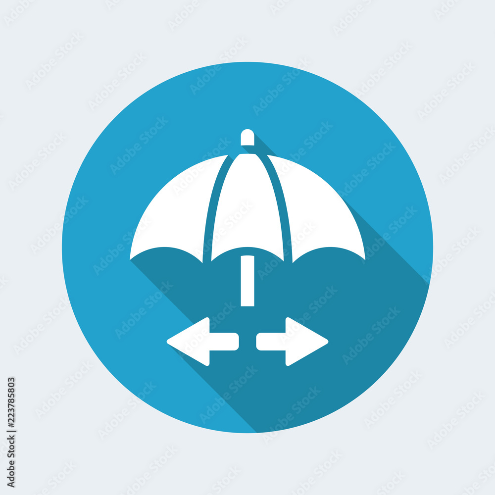 Poster network security system - minimal vector icon