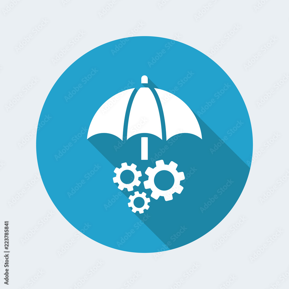 Poster system protected - minimal vector icon