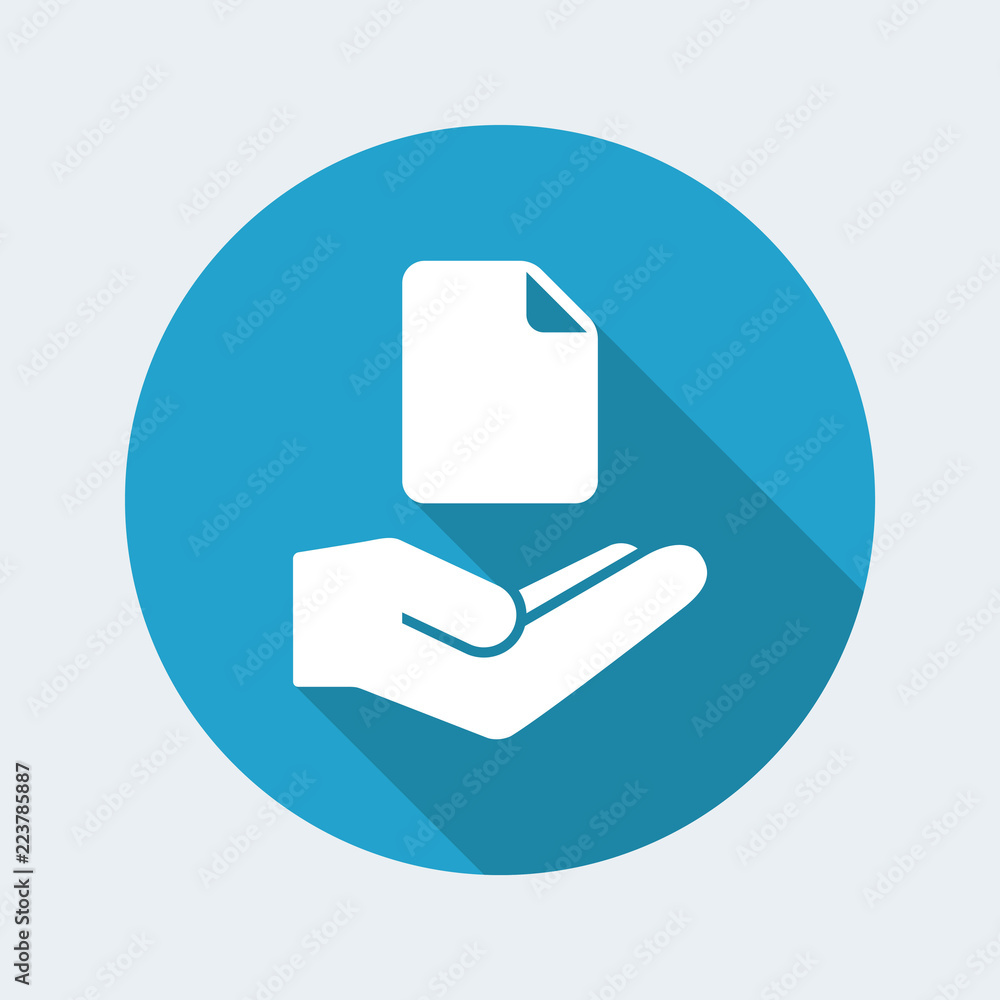 Poster service offer - file processing - minimal icon