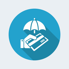 Secure credit card - Minimal vector icon