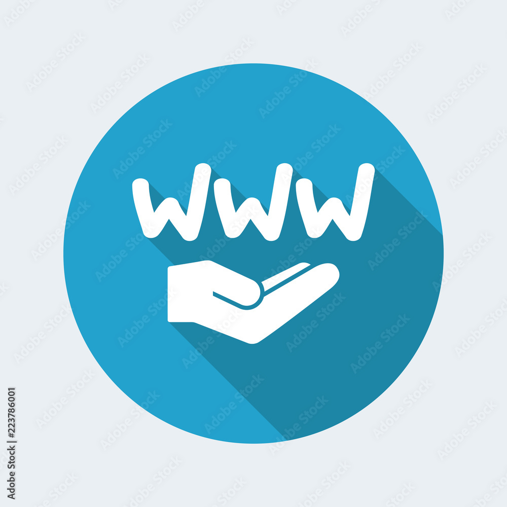 Poster web service - minimal vector icon