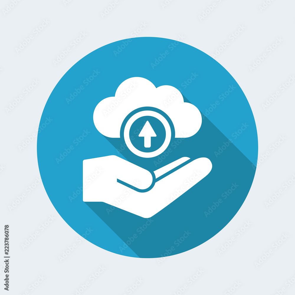 Poster cloud computing - minimal vector icon