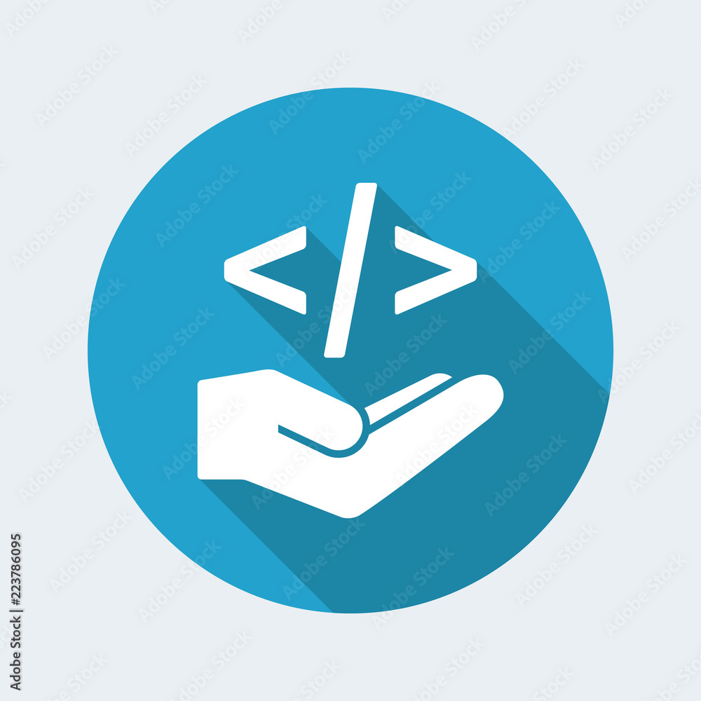 Poster programming services - minimal vector icon