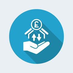 Money transfer services - Sterling - Minimal icon