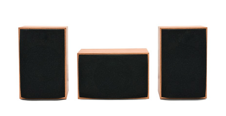 Acoustic system on isolated background