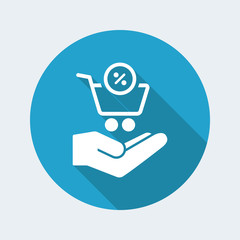 Discount shop sale - Minimal modern icon