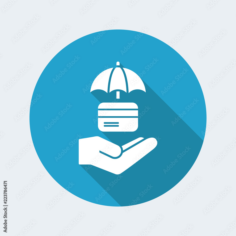 Poster secure payment - minimal vector icon