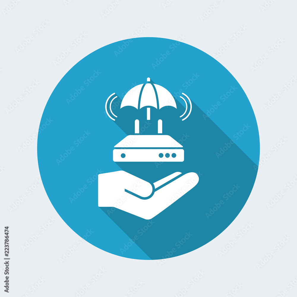 Poster secure network - minimal vector icon
