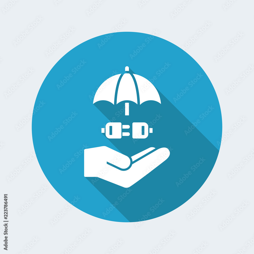 Aufkleber protected connection - minimal vector icon